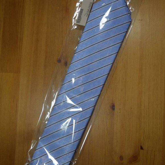 $450 Brioni Baby Blue White Regimental Geometric Silk Tie Handmade in Italy - Picture 3 of 16